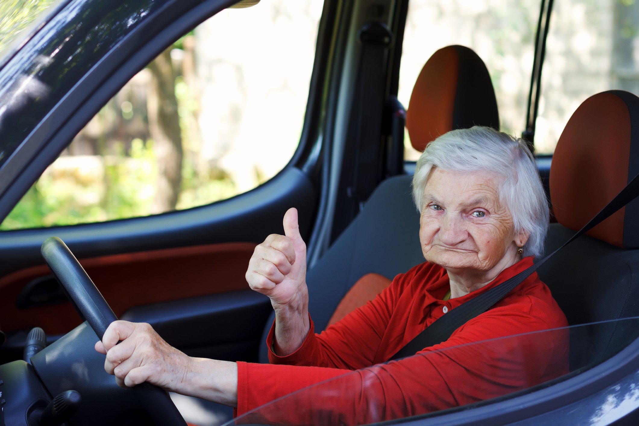 Independence Senior driving on her own